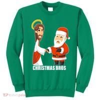 Christmas Bros Jesus And Santa Sweatshirt thumb 0