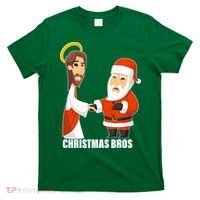 Christmas Bros Jesus And Santa T-Shirt thumb 0