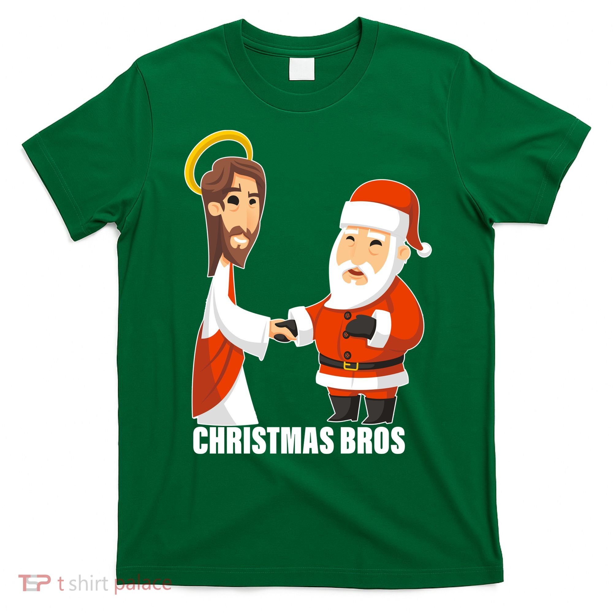 Christmas Bros Jesus And Santa T-Shirt
