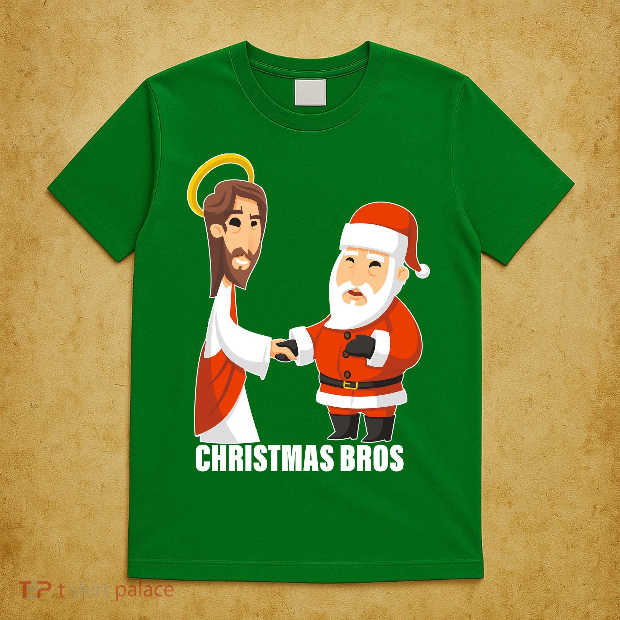 Christmas Bros Jesus And Santa T-Shirt