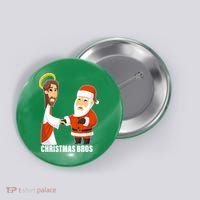 Christmas Bros Jesus And Santa Button thumb 0