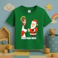 Christmas Bros Jesus And Santa Toddler T-Shirt thumb 3
