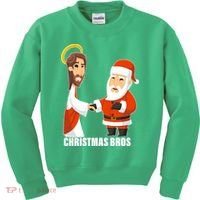 Christmas Bros Jesus And Santa Kids Sweatshirt thumb 0