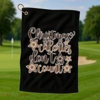 Christmas Calories Don't Count  Golf Towel thumb 1