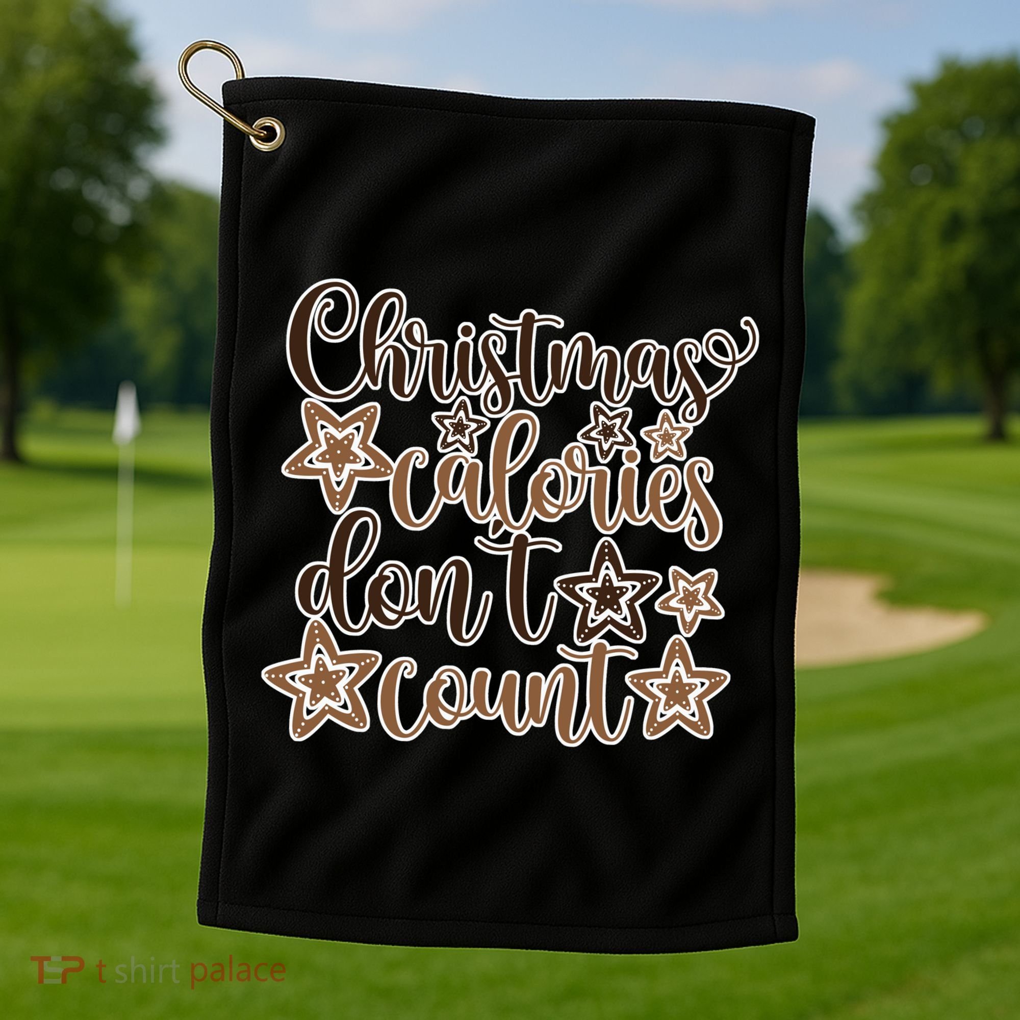 Christmas Calories Don't Count  Golf Towel