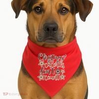 Christmas Calories Don't Count  USA-Made Doggie Bandana thumb 1