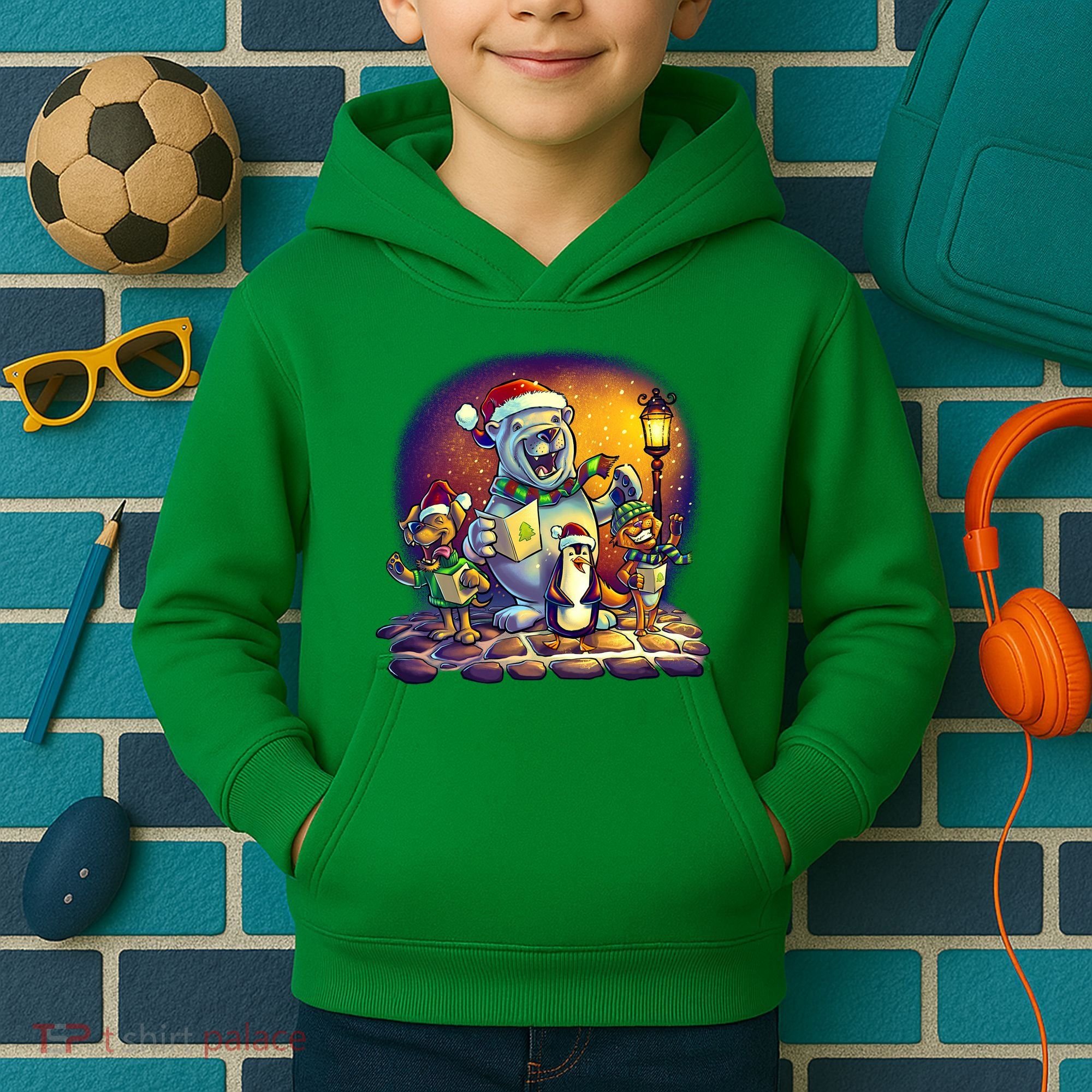 Christmas Carolers Kids Hoodie