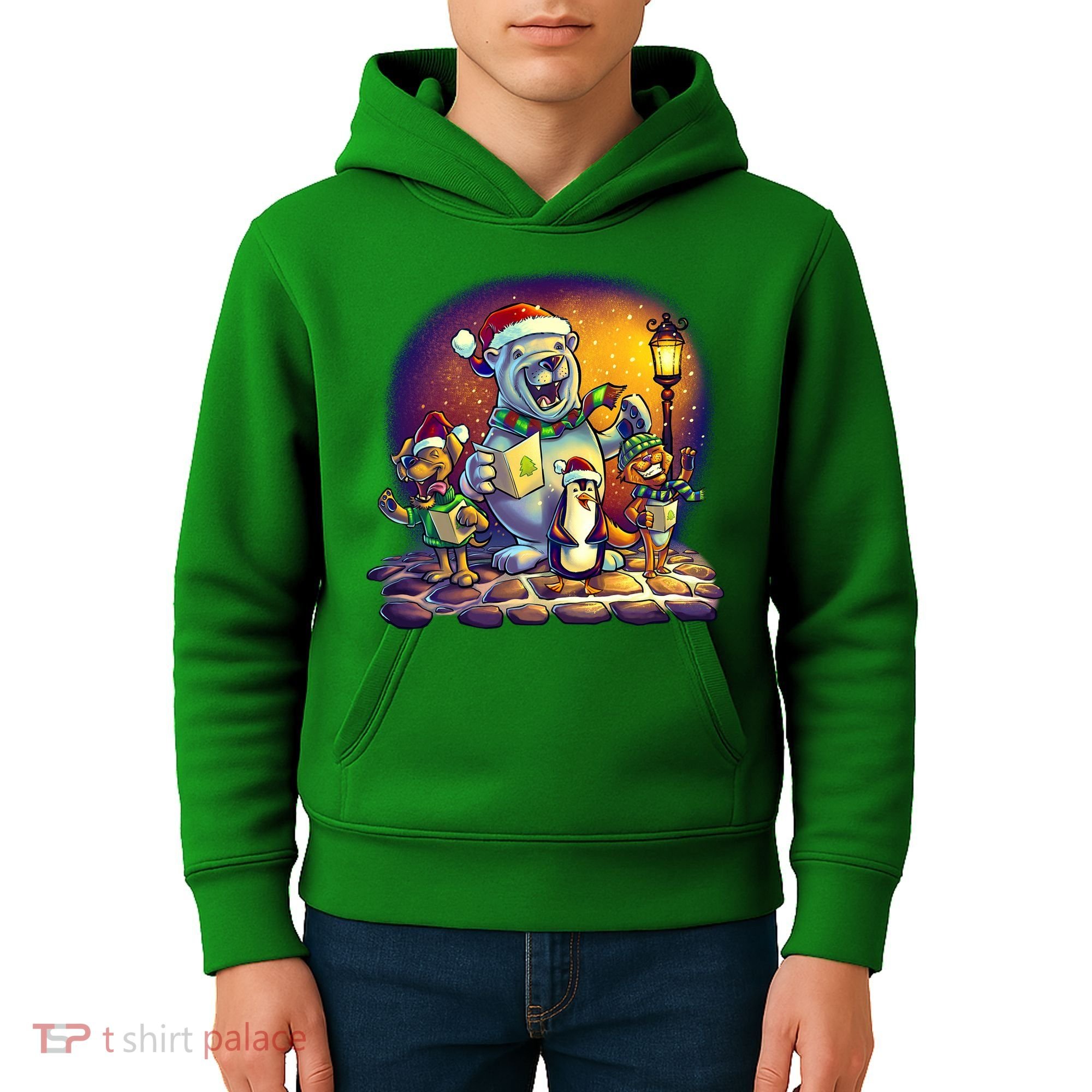 Christmas Carolers Kids Hoodie