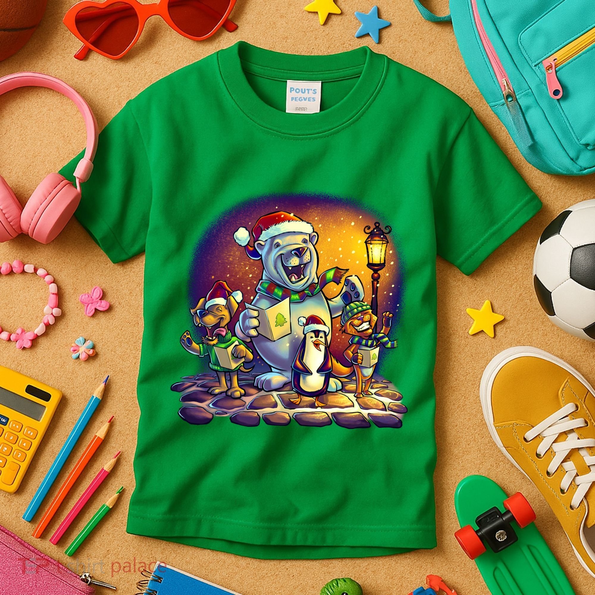 Christmas Carolers Kids T-Shirt