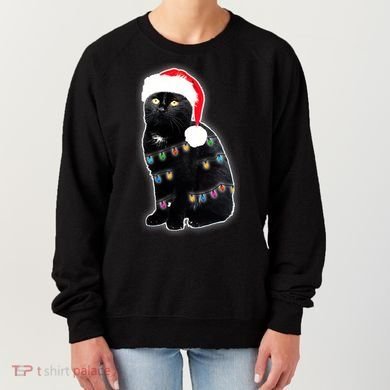 Christmas Cat Lights Women's Sweatshirt