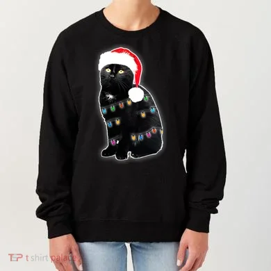 Christmas Cat Lights Women's Sweatshirt
