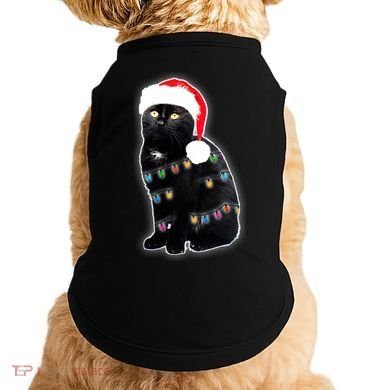 Christmas Cat Lights Doggie Tank