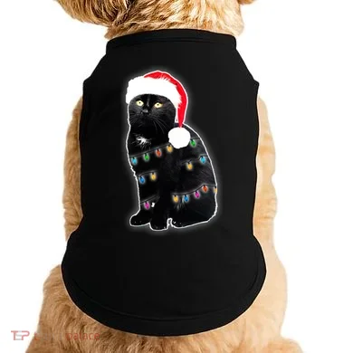Christmas Cat Lights Doggie Tank