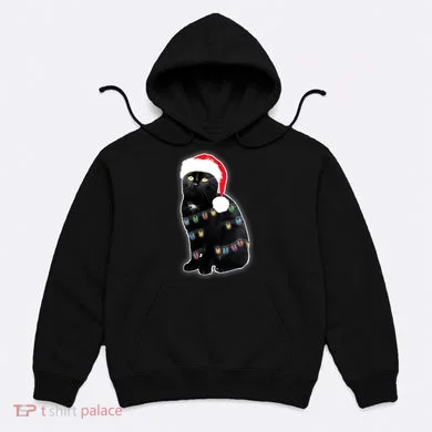 Christmas Cat Lights Hoodie
