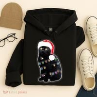 Christmas Cat Lights Hoodie thumb 4