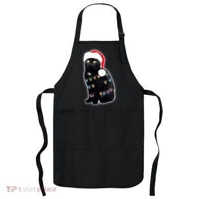 Christmas Cat Lights Apron
