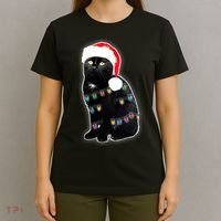 Christmas Cat Lights T-Shirt thumb 4
