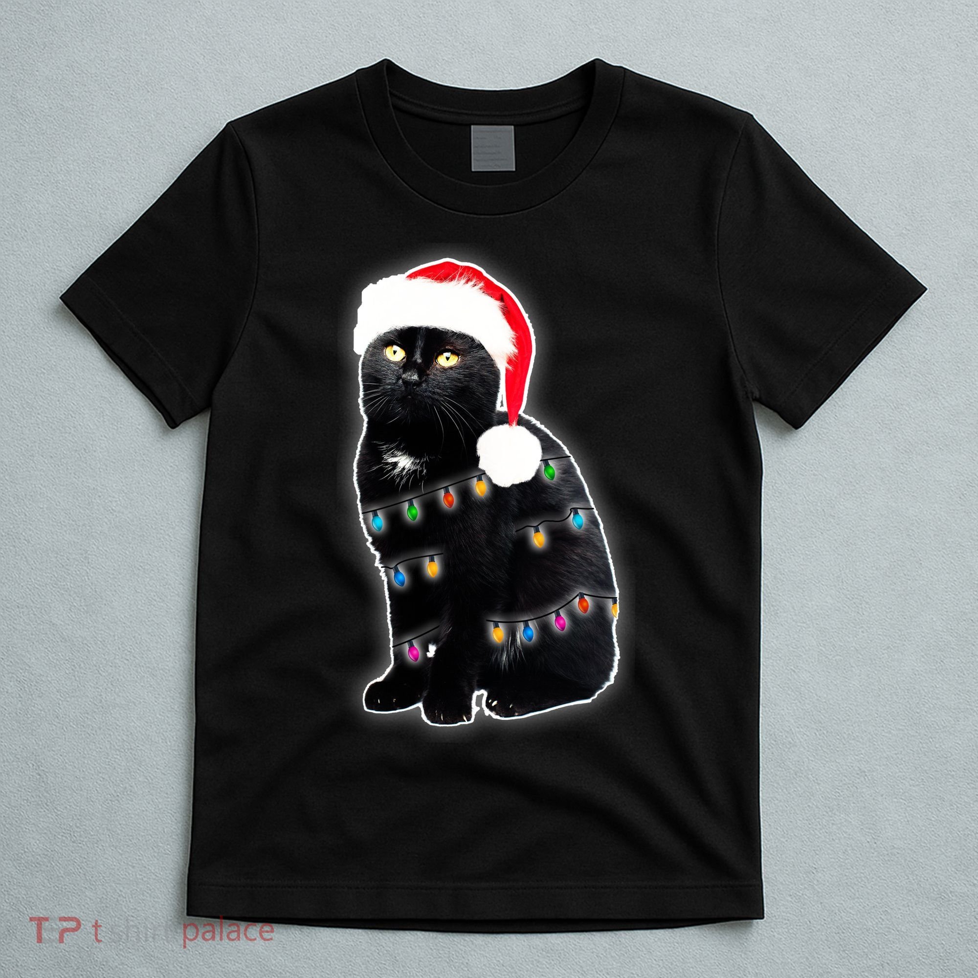 Christmas Cat Lights T-Shirt