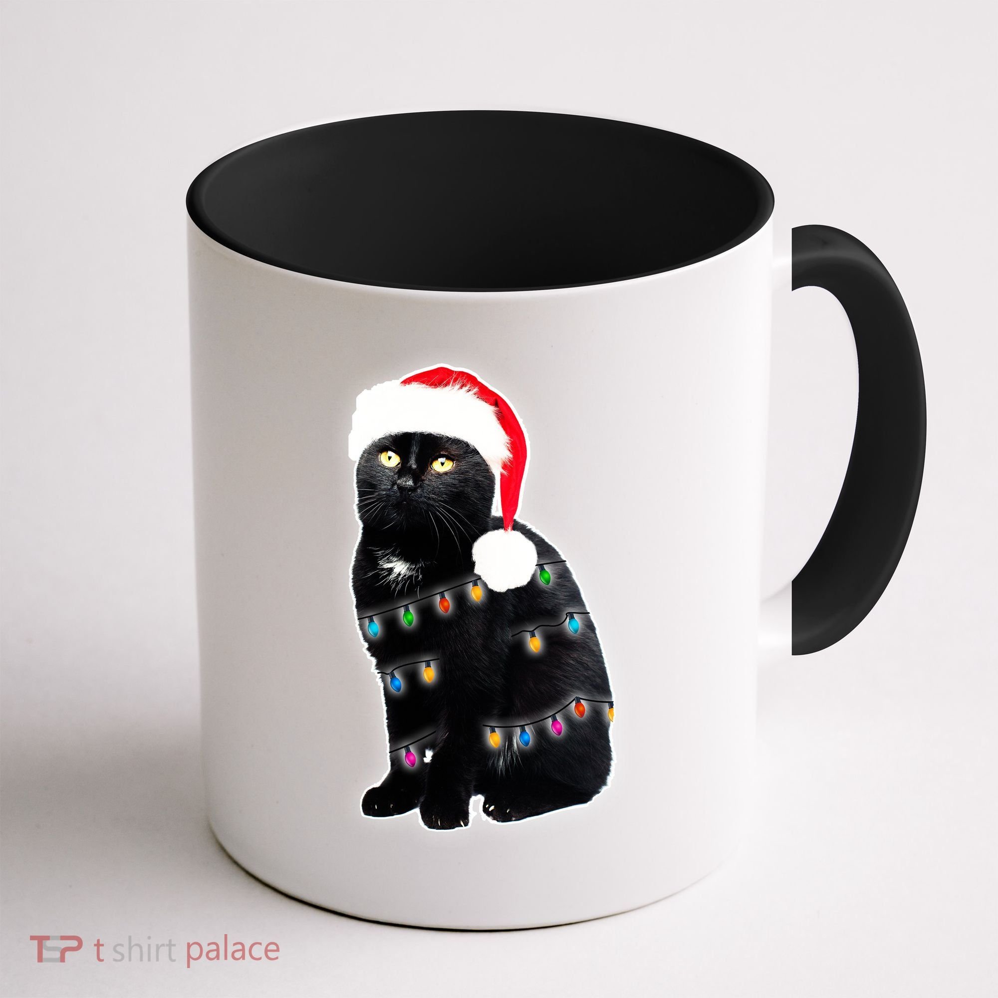 Christmas Cat Lights Coffee Mug