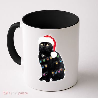 Christmas Cat Lights Coffee Mug