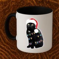 Christmas Cat Lights Coffee Mug thumb 2