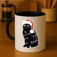 Christmas Cat Lights Coffee Mug thumb 4
