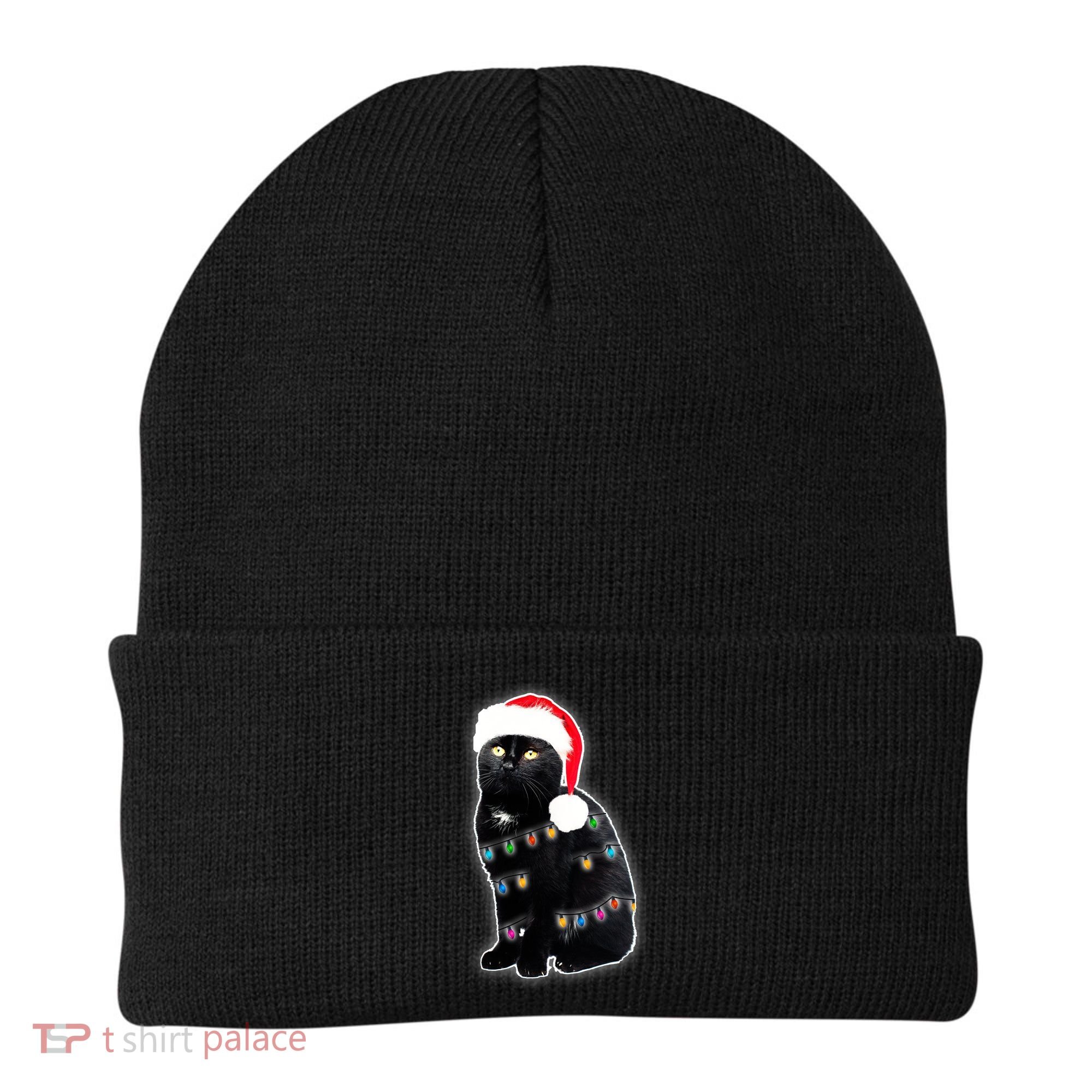 Christmas Cat Lights Beanie