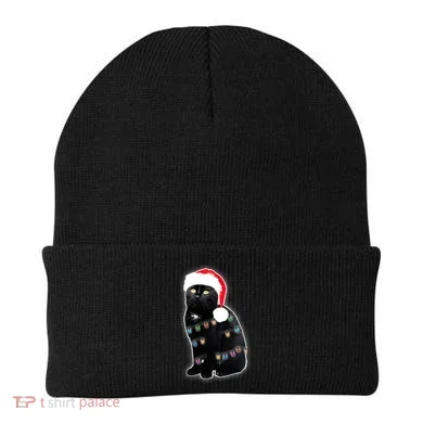 Christmas Cat Lights Beanie