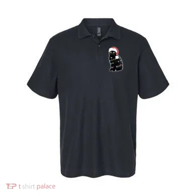 Christmas Cat Lights Polo