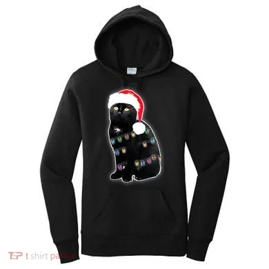 Christmas Cat Lights Women's Hoodie