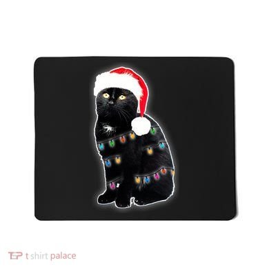 Christmas Cat Lights Mousepad