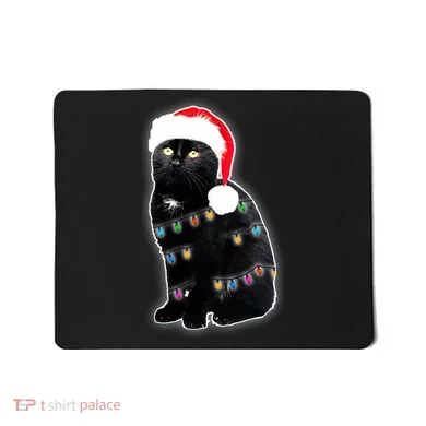 Christmas Cat Lights Mousepad