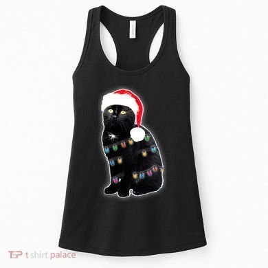 Christmas Cat Lights Women's Tank Top