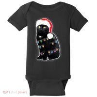 Christmas Cat Lights Baby Bodysuit thumb 0