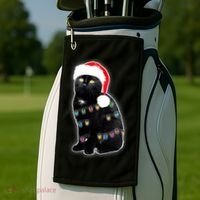 Christmas Cat Lights Golf Towel thumb 2