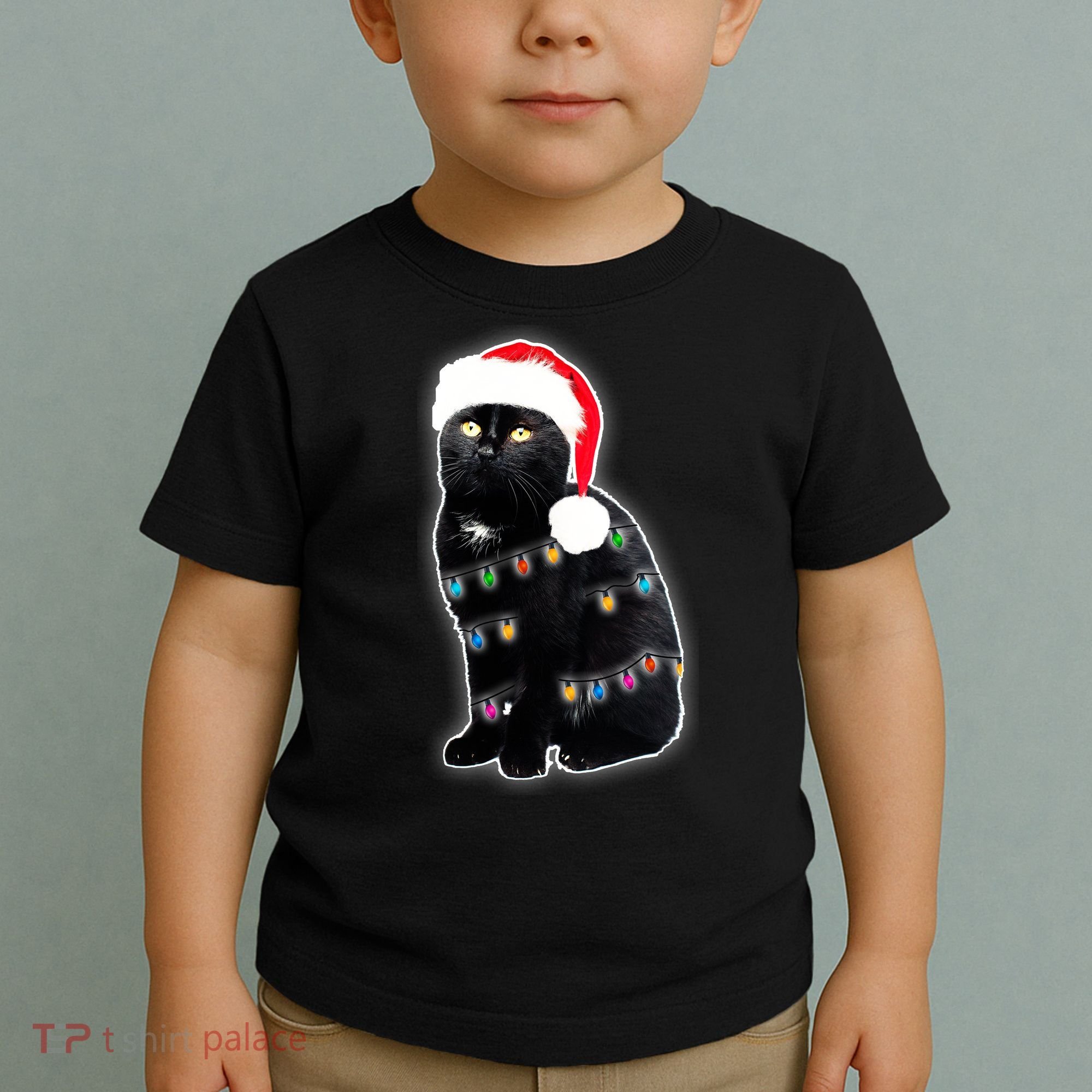 Christmas Cat Lights Toddler T-Shirt