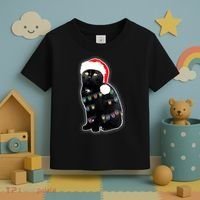 Christmas Cat Lights Toddler T-Shirt thumb 3