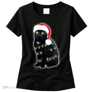 Christmas Cat Lights Women's T-Shirt