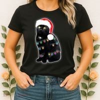 Christmas Cat Lights Women's T-Shirt thumb 2