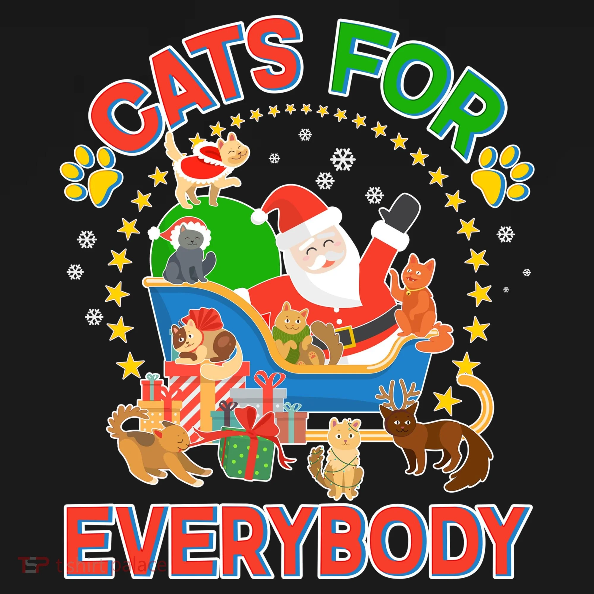Christmas Cats For Everybody Doggie Tank