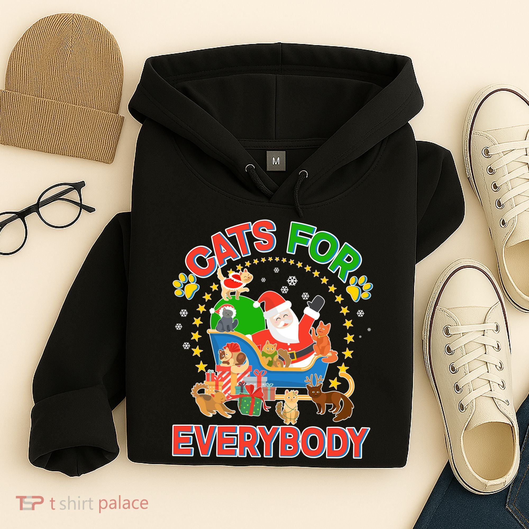 Christmas Cats For Everybody Hoodie
