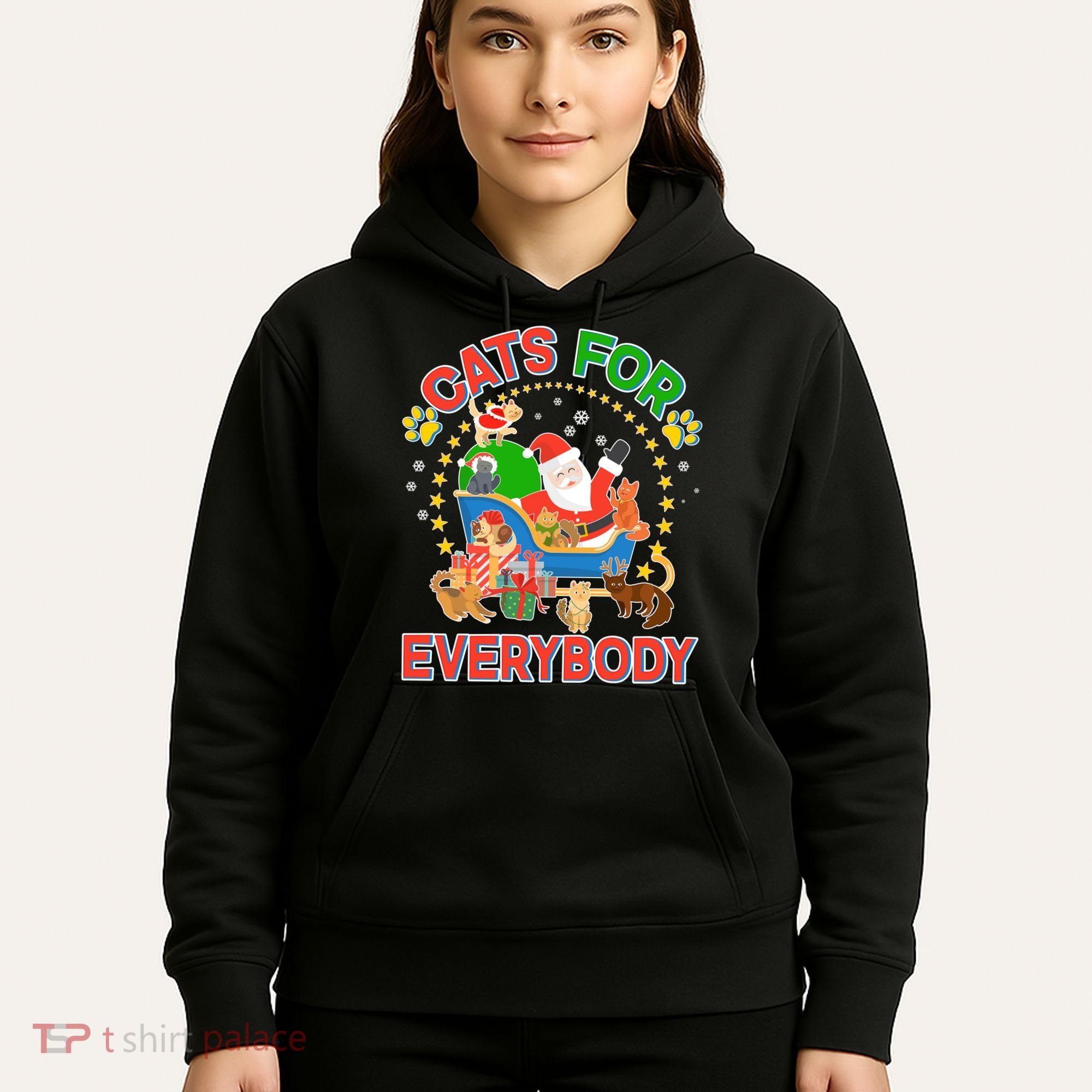 Christmas Cats For Everybody Hoodie