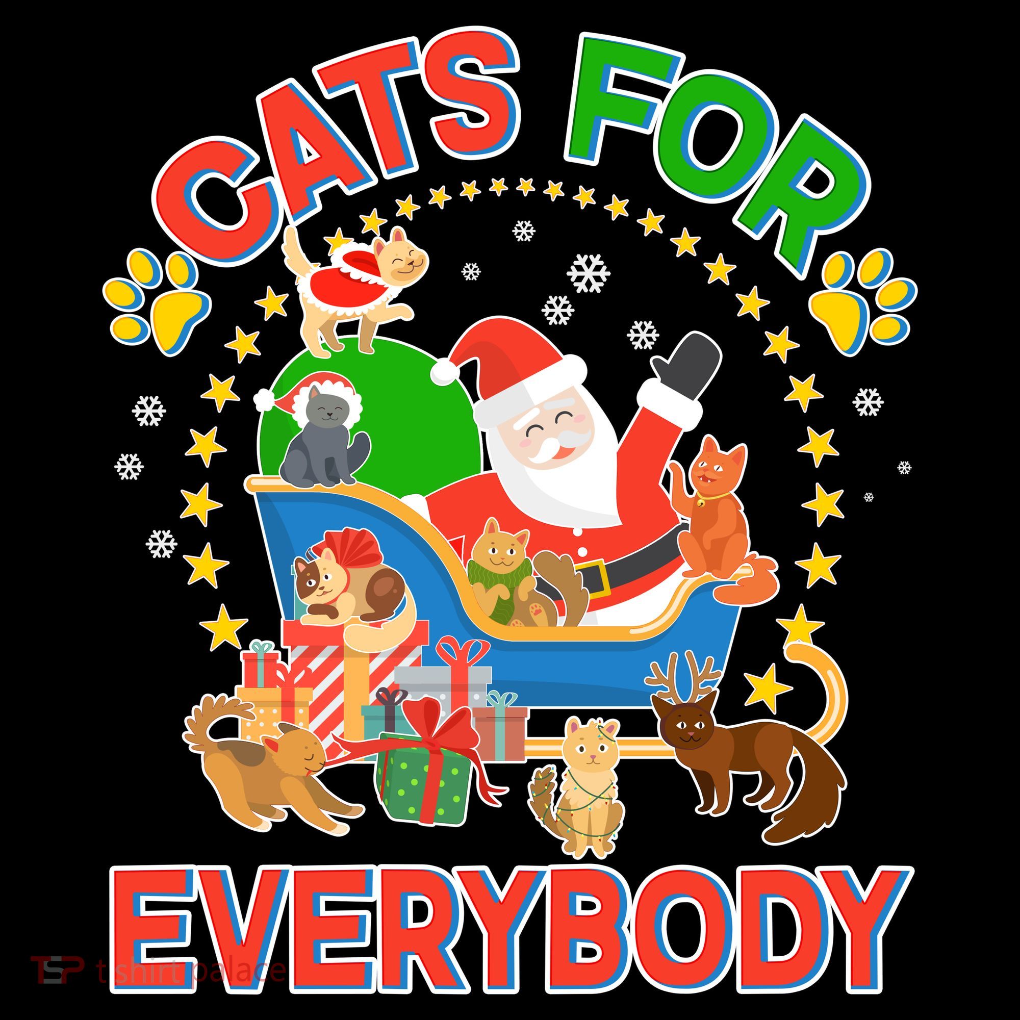 Christmas Cats For Everybody Ornament