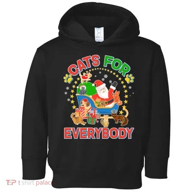 Christmas Cats For Everybody Toddler Hoodie