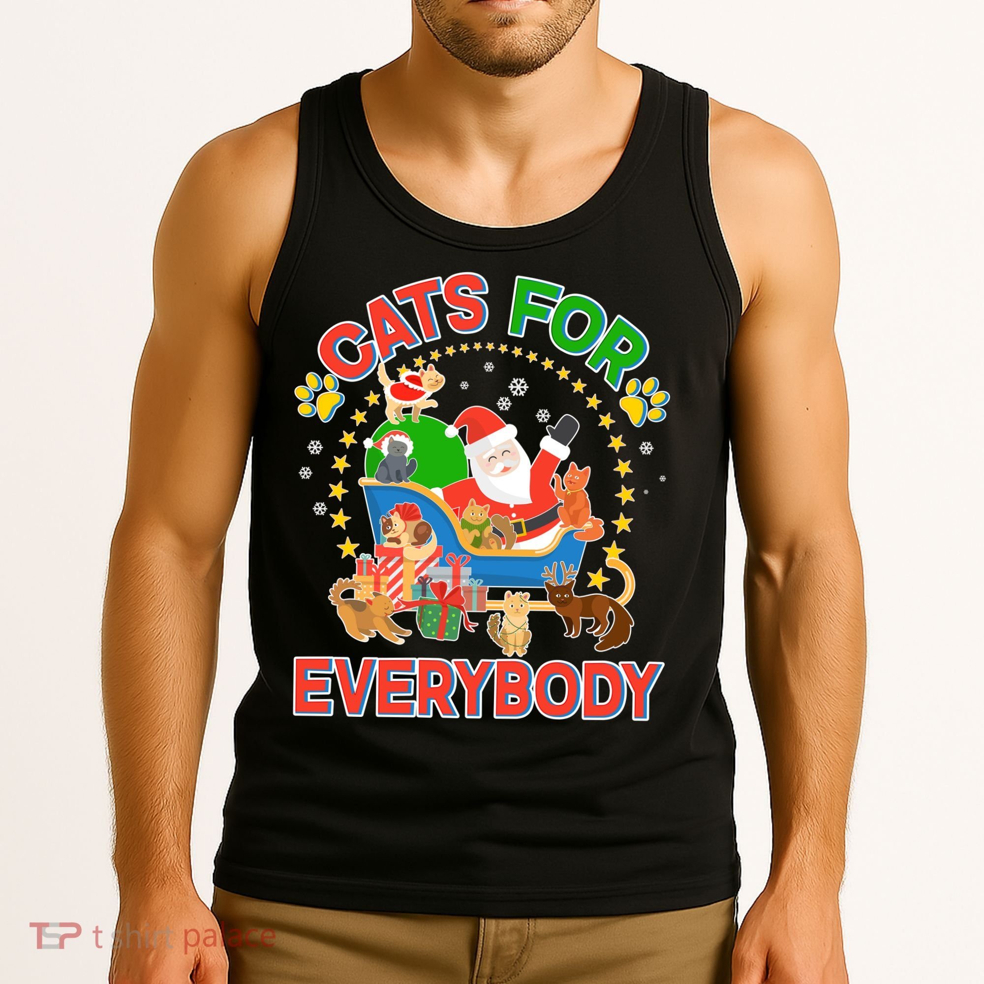 Christmas Cats For Everybody Tank Top