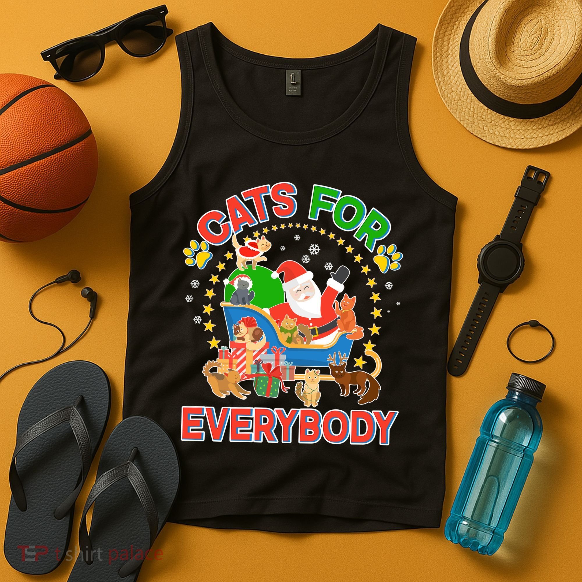 Christmas Cats For Everybody Tank Top