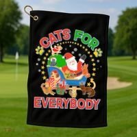 Christmas Cats For Everybody Golf Towel thumb 1