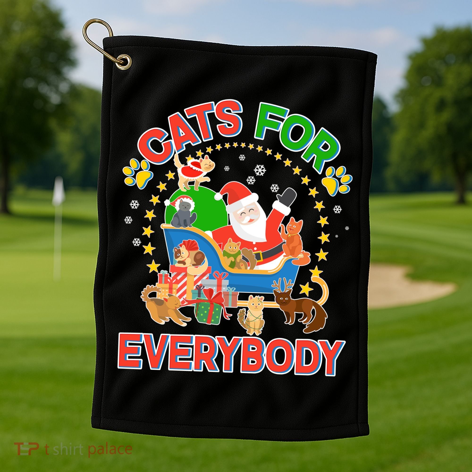 Christmas Cats For Everybody Golf Towel