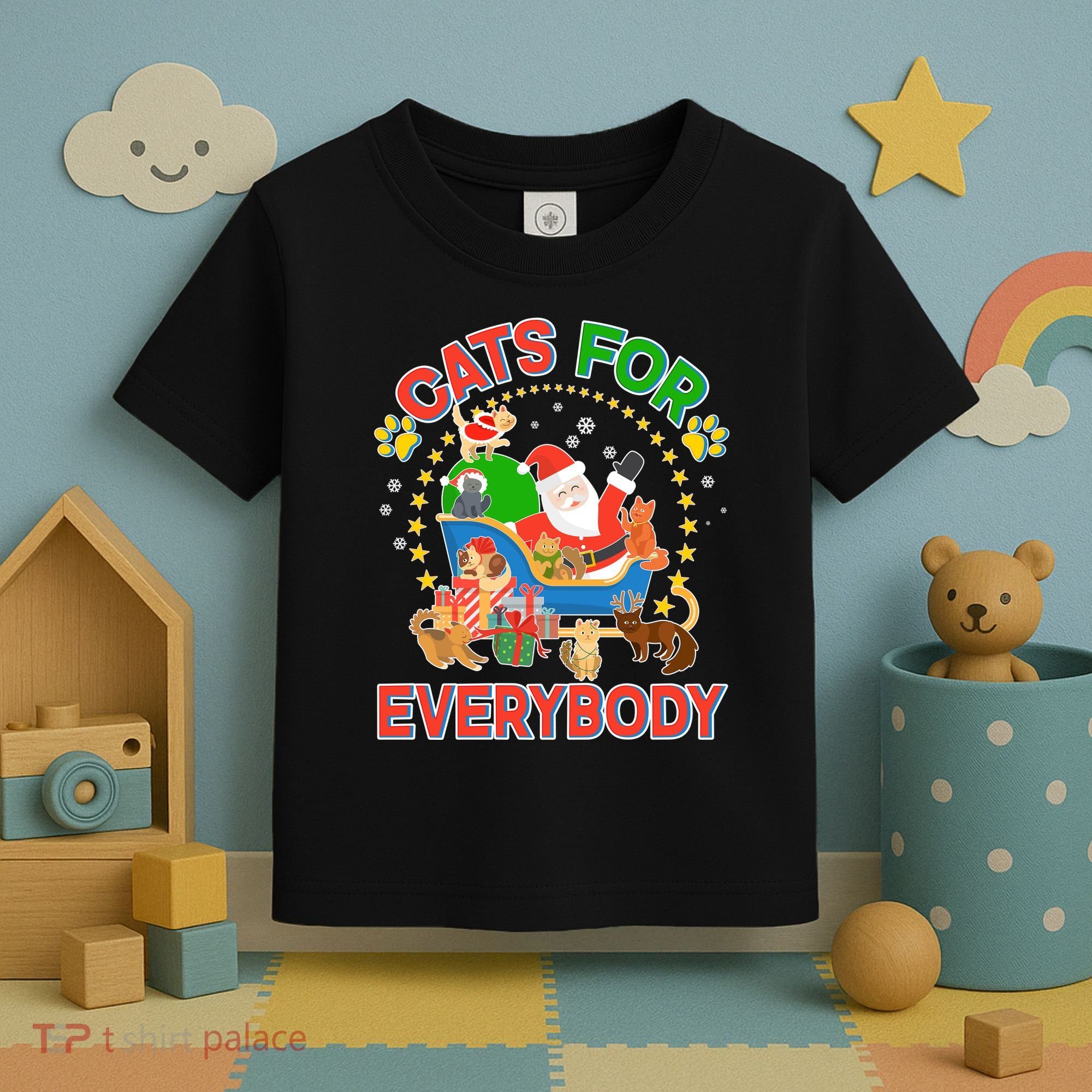 Christmas Cats For Everybody Toddler T-Shirt