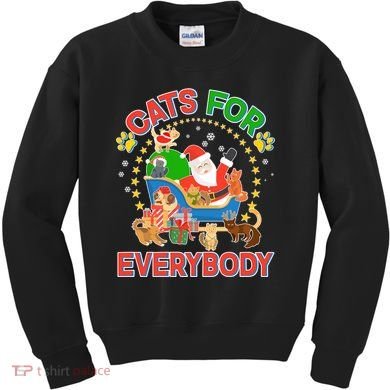 Christmas Cats For Everybody Kids Sweatshirt